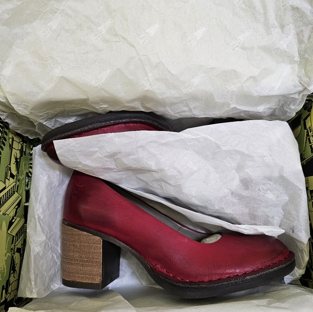New Fly London Bery104fly Pumps, Red - Picture 13 of 15